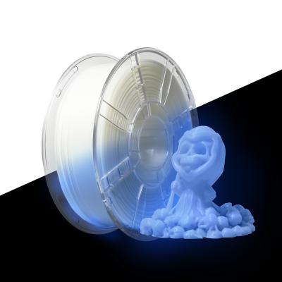 China 3D Printer Filament Diameter 1.75mm Glow Blue Cyanpla Customizable Request Offered for sale