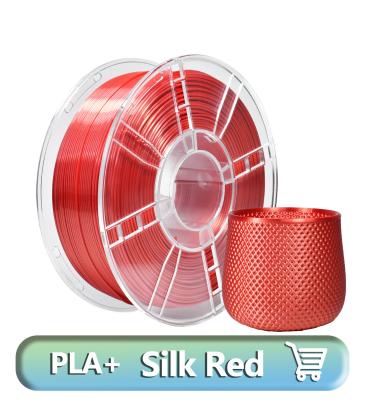 China Impresión 3D Filamento de PLA de 1,75 mm Filamento de seda Rojo 1 kg Impresora 3D en venta