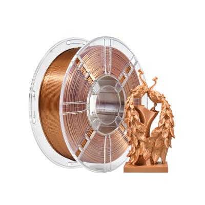 Cina 3D Printing Filament Silk Copper PLA Durezza Maggiore Stato di filamento di stampante 3D avvolto in vendita