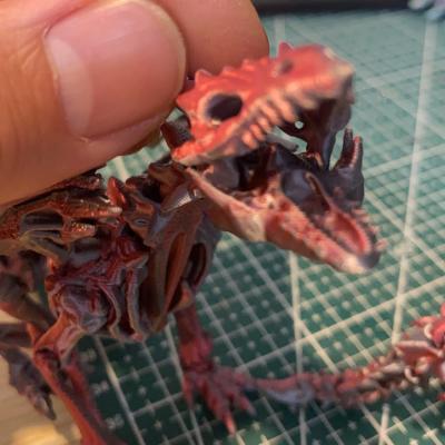 China Juguete de dinosaurio rojo impreso en 3D Modelo de impresión 3D personalizado en venta