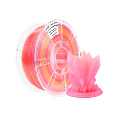 China 1.75mm PLA+ Filament Transparent Gradient Rose Red Light Orange Bubble-Free 3D Printing Filament For Advanced Printing for sale