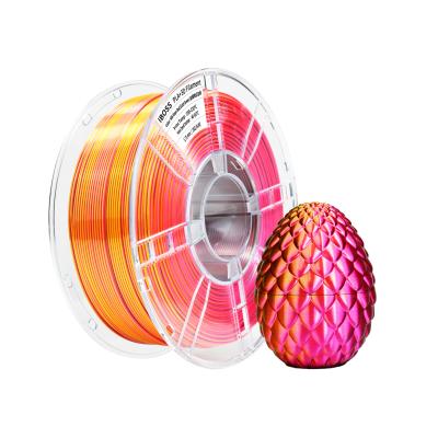 China High Strength PLA+ Filament Diameter 1.75mm Silk Tri-color Rose Red Gold Green 3d printing filament for sale