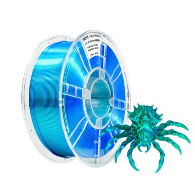 Chine PLA+Silk Dula Filament d'impression 3D couleur 1,75 mm bleu vert PLA+ Filament 1000 g à vendre