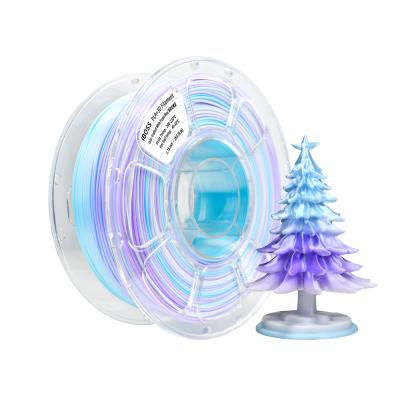 China Filamento de Impressora 3D PLA+ Gradiente de Seda 1,75 mm, Gradiente Branco Roxo Azul 1 kg Filamento de Impressão 3D Tricolor à venda