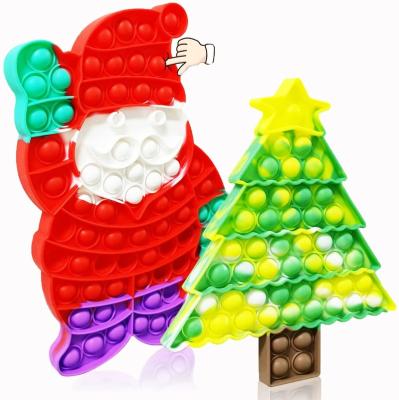 China Big Size Silica Trigger Tool Pushing Noise Bubbles Sensory Toy Christmas Pop Fidget Toys Kids and Adults Fidgety People for sale