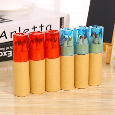 China Good Quality Low Price Student Drawing Colored Pencil With Paper Tube Box for sale