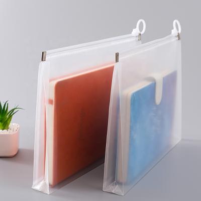 China Larger Capacity Felt Office Stationery Waterproof Document Bag Custom Transparent A5 Folder Portable Bag for sale