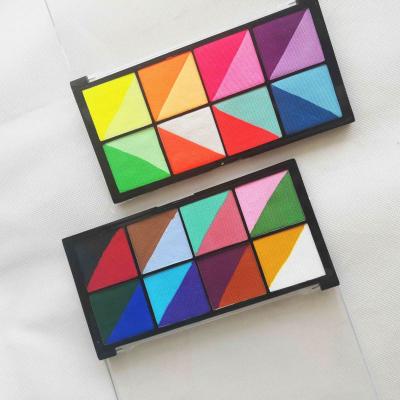 China Water Based Custom Split Color Water Activated Face And Body Paint Palette Private Label for sale