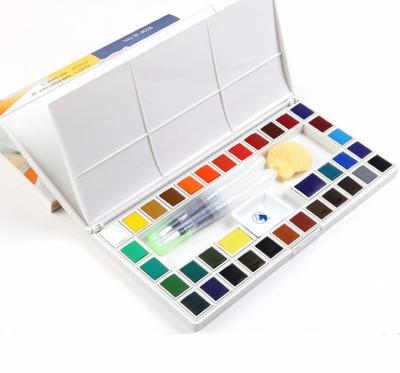 China 18 Colors Non-toxic Premium Solid Watercolor Cake Watercolor Paint Set 23X12X2cm for sale