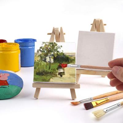 China Easel Amazon Hotsale 3*3 Painting Inches Mini Canvas Wood Easels Mini Canvas Easel Set Mini for sale