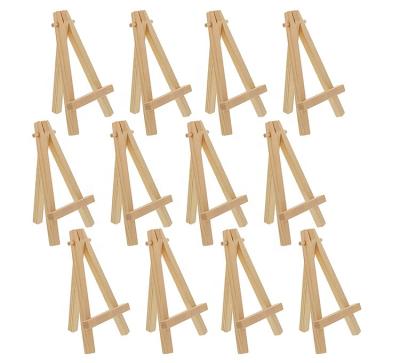 China Easel Mini Natural Wood Display Easel Frame Artist Painting Party Tripod Stand Painting Table Stand for sale