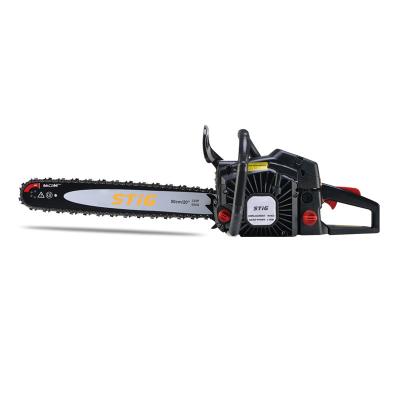 China 2-Stroke Manual Gasoline Chainsaw Double Blade 45cc 16 Inch Gas Powered Chainsaw for sale