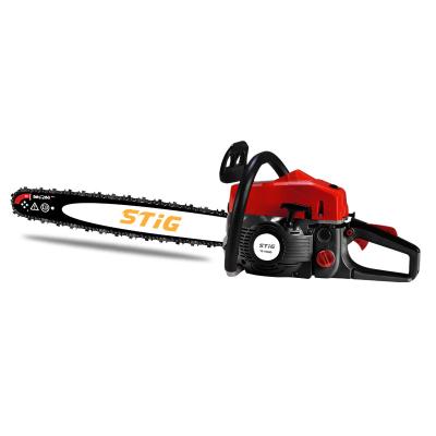 China Professional 2-Stroke Euro V Power Gasoline Chainsaw 49.3cc for sale