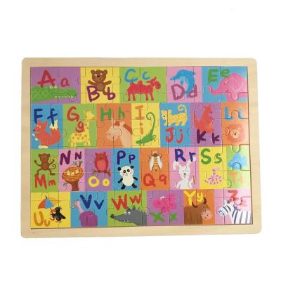 China Eco-Friendly Educational Anime Alphabet Jigsaw Puzzle Games for sale