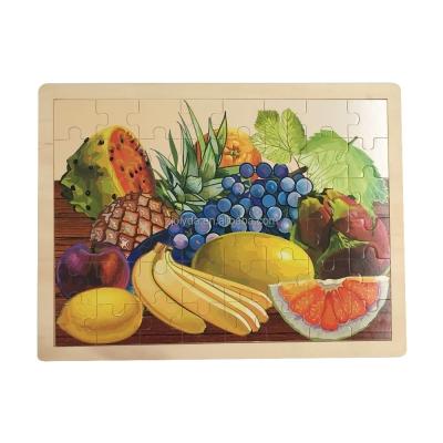 China Eco-Friendly Educational Fruit Wooden Puzzle for sale