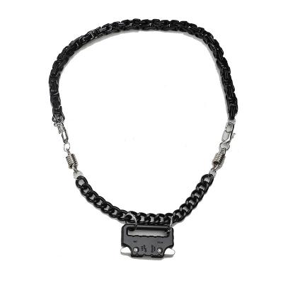 China Titanium Casual/Sporty Mechanic Steel Industrial Tactical Buckle Necklace Rock Pendant Scarf for Premium Punk Men and Women alike for sale