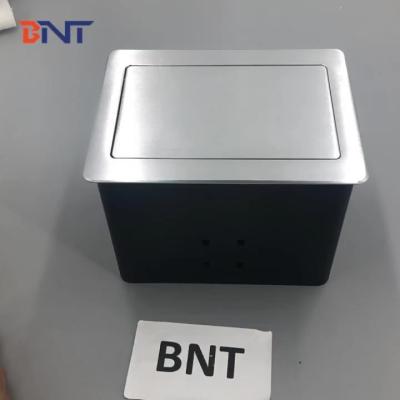 China Aluminum universal multimedia hydraulic tabletop power socket box for sale