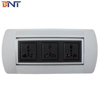 China Hidden table  multimedia aluminum alloy flip up office desk socket for sale