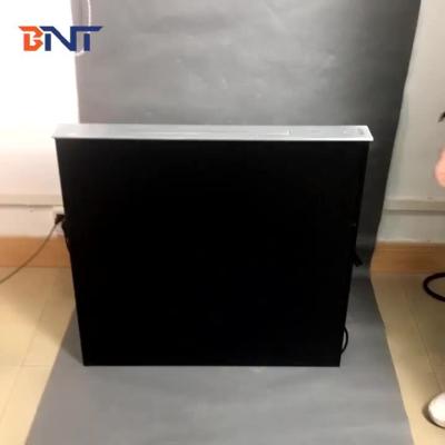 China Paperless conference system hidden desk display flip up lcd monitor lift with microphone for sale