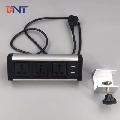 China office funiture power and data center/table top desk edge mount universal power socket and usb data charging for sale