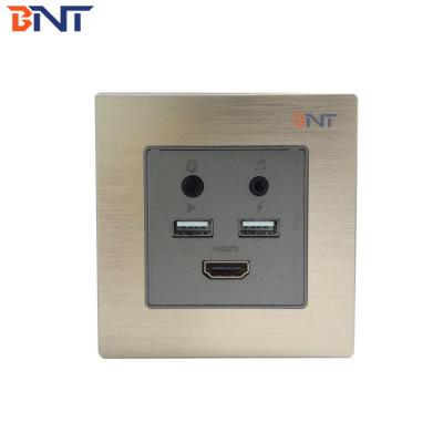 China BNT Multimedia Wall Smart Socket Panel / Hotel Room Media Hub for 5-Star Hotel for sale