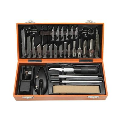 China Made in china top quality DIY tools craft hobby knife premium carving knife set 35pcs 54.5x31.5x38cm for sale