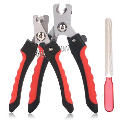 China Stored Pet Nail Scissors with File Nail Set Cat and Dog Nail File Set Stain Pet Supplies Wholesale for sale