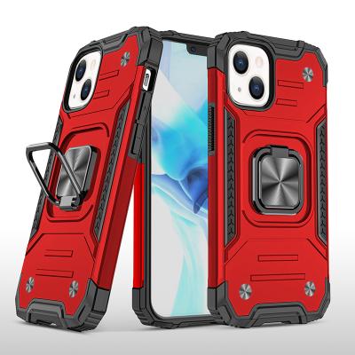 China Anti-fall GSCASE 2 in 1 mobile shockproof cover case for Iphone 13 Mini Ring Stand Phone Case for sale