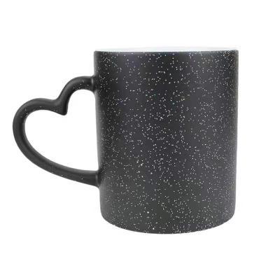 China Viable Manufacturers Wholesale Heart Star Tongue Mugs Magic Starry Sky Color Changing Sublimation Heat Transfer Mugs for sale