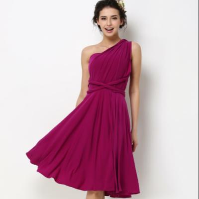 China Anti-Wrinkle Evening Elegant Prom Dresses Many-Way-To-Wear Trend Casual Dress For Women Ladies for sale