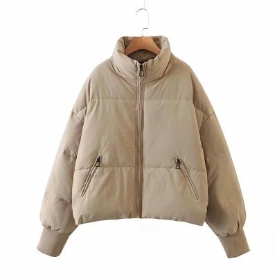 China Bubble Windproof Winter Coats Solid Color Jackets For Women Ladies for sale