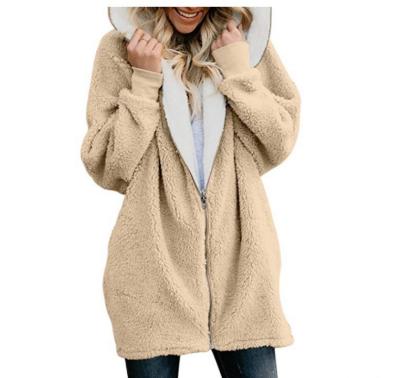 China Winter Coat Windproof Jacket With Hooded Fur Zip For Women Girls for sale