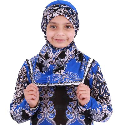 China Printed Islamic Muslim Children's Long Dress Floral Hijabs Dress Girls Long Dress for sale