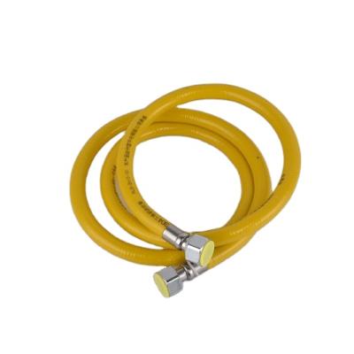 China 2021 New Bathroom Hose Clamp Gas Quick Connect Hose Yellow Hose Rubber PVC Braided Gas Hose For Kitchen for sale