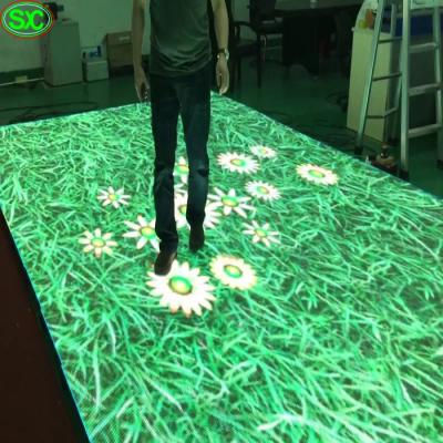 China P4.81 Indoor Stage Tiles Rental Interactive Video Led Dance Floor Display For Wedding Party for sale