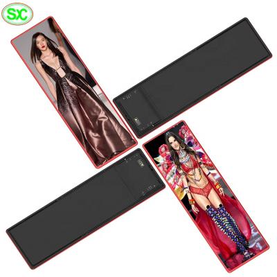 China Ultra thin led digital led advertising poster display stand p2.5 4g wifi control for sale