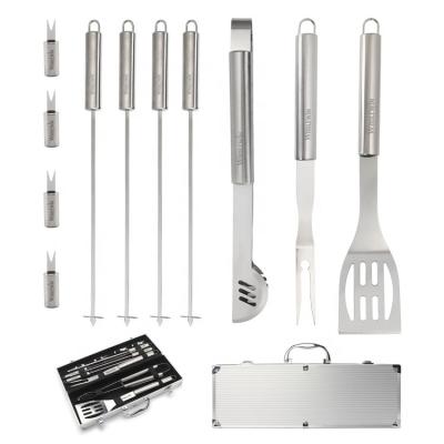 China Easily Cleaned High Quality Aluminum Case 6 Pcs Stainless Steel Barbecue Tools With Aluminum Case for sale