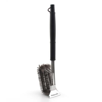 China New Triple Brush Head Kitchen Tool Oven Cleaning Brush Triple Head for sale