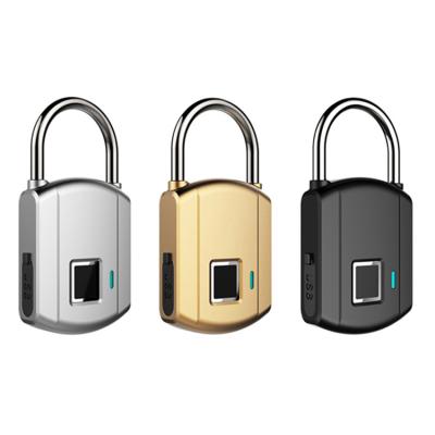 China 2022 New Design Bag Custom Logo Cabinet Smart Fingerprint Padlock Smart Protection Lock for sale