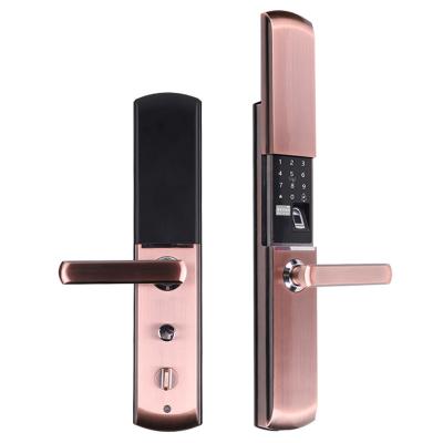 China Aluminum Alloy Aluminum Alloy Smart Electronic Fingerprint Lock For Stainless Steel Door for sale