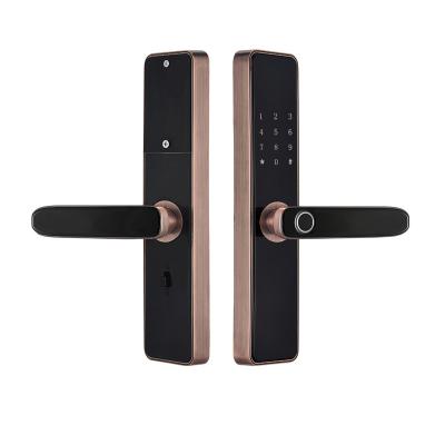 China Aluminum Alloy Security Door Fingerprint Card Password Smart Lock For Aluminum Door for sale