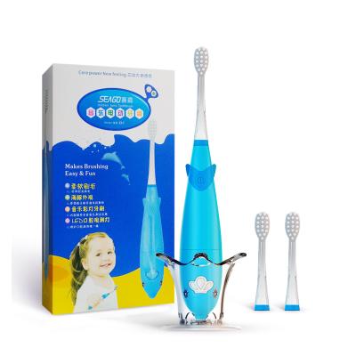 China Wholesale 7 Musical Songs Seago Baby SG921 Sonic Toothbrush Battery Operated With Flashing Light Musical Electric Toothbrush for sale