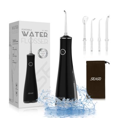 China Seago Car Upgraded IPX7 Rechargeable Cordless Dental Teeth Water Flosser Irrigator for sale