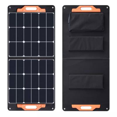 China Solar Cells Mono Solar Panel 100w Portable Foldable Solar Panel With Usb Output For Outdoor Battery Charging 166mm*166mm for sale