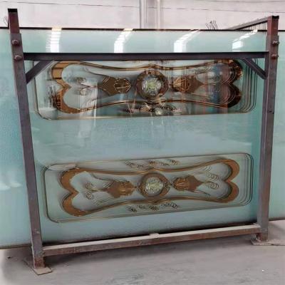 China More Glass Panel Manufacturer Designs of 20 Fashionable Decorative Leaf Glass Silk Printing Glass Door Art Prices for sale