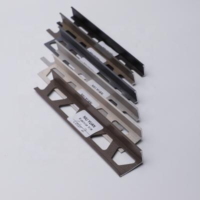 China Modern Aluminum Tile Trim Metal Extrusion Profiles Ceramic Corner Edging for sale