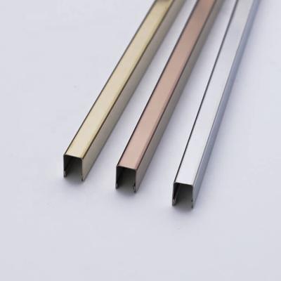 China Modern Niu Yuan U Shape Channel Listello Border Stainless Steel Listello Tile Trim for sale