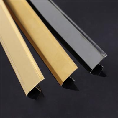 China Newest Season Factory Design Modern Stainless Steel U Shape Metal Waterproof Aluminum Trim Border Tile Profile for sale