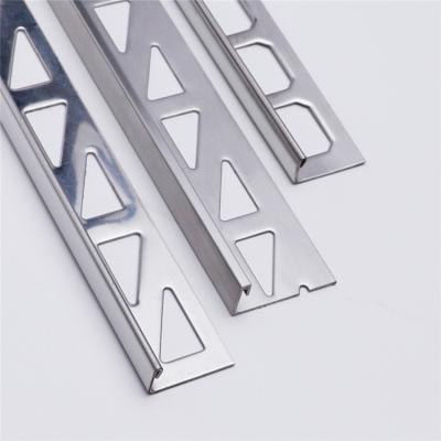 China Modern Customized Punching Stainless Steel Tile Trim For Edge Protection for sale