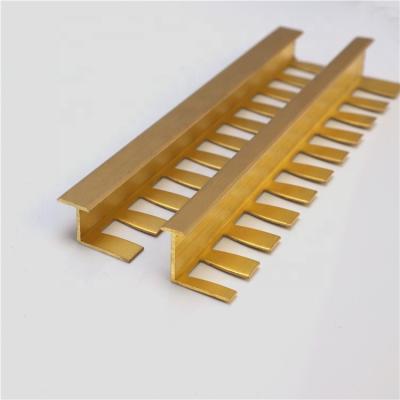 China Modern Material Ceramic Copper Tile Trim , L Shape Brass Tile Trim for sale